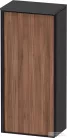 Duravit VITRIUM 89,9x40x26,2 cm-es 1 ajtós magas szekrény grafit színű fogantyúval, jobbos, matt grafit/dió VT1355R7949000G