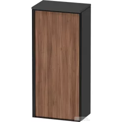   Duravit VITRIUM 89,9x40x26,2 cm-es 1 ajtós magas szekrény grafit színű fogantyúval, jobbos, matt grafit/dió VT1355R7949000G