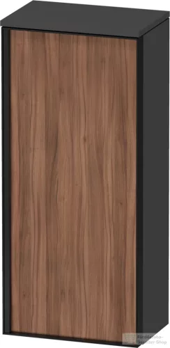 Duravit VITRIUM 89,9x40x26,2 cm-es 1 ajtós magas szekrény grafit színű fogantyúval, jobbos, matt grafit/dió VT1355R7949000G
