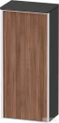 Duravit VITRIUM 89,9x40x26,2 cm-es 1 ajtós magas szekrény fehér színű fogantyúval, jobbos, matt grafit/dió VT1355R7949000W