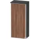 Duravit VITRIUM 89,9x40x26,2 cm-es 1 ajtós magas szekrény fehér színű fogantyúval, jobbos, matt grafit/dió VT1355R7949000W