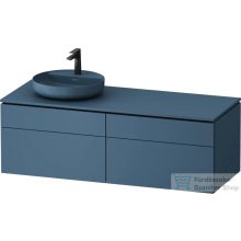   Duravit VITRIUM 142x55 cm-es 4 fiókos alsószekrény pulttal, bal oldali mosdó elhelyezéshez, mosdó és csaptelep nélkül, bizánci kék VT4870LHBHB0000