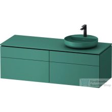   Duravit VITRIUM 142x55 cm-es 4 fiókos alsószekrény pulttal, jobb oldali mosdó elhelyezéshez, mosdó és csaptelep nélkül, matt olajkék VT4870RHAHA0000