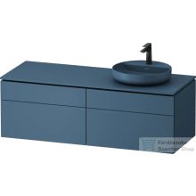   Duravit VITRIUM 142x55 cm-es 4 fiókos alsószekrény pulttal, jobb oldali mosdó elhelyezéshez, mosdó és csaptelep nélkül, bizánci kék VT4870RHBHB0000