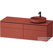   Duravit VITRIUM 142x55 cm-es 4 fiókos alsószekrény pulttal, jobb oldali mosdó elhelyezéshez, mosdó és csaptelep nélkül, matt fahéj VT4870RHCHC0000