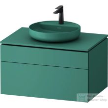   Duravit VITRIUM 82x55 cm-es 2 fiókos alsószekrény pulttal, mosdó és csaptelep nélkül, matt olajkék VT48800HAHA0000