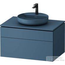   Duravit VITRIUM 82x55 cm-es 2 fiókos alsószekrény pulttal, mosdó és csaptelep nélkül, matt bizánci kék VT48800HBHB0000