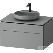   Duravit VITRIUM 82x55 cm-es 2 fiókos alsószekrény pulttal, mosdó és csaptelep nélkül, matt világosszürke VT48800HDHD0000