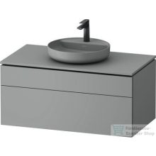   Duravit VITRIUM 102x55 cm-es 2 fiókos alsószekrény pulttal, mosdó és csaptelep nélkül, matt világosszürke VT48810HDHD0000