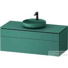   Duravit VITRIUM 122x55 cm-es 2 fiókos alsószekrény pulttal, mosdó és csaptelep nélkül, matt olajkék VT48820HAHA0000