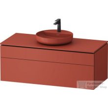   Duravit VITRIUM 122x55 cm-es 2 fiókos alsószekrény pulttal, mosdó és csaptelep nélkül, matt fahéj VT48820HCHC0000