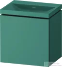 Duravit VITRIUM 45x35x48 cm-es 1 ajtós alsószekrény csaplyuk nélküli mosdó kombináció, balos, matt olajkék VT6948NHAHA0000