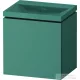 Duravit VITRIUM 45x35x48 cm-es 1 ajtós alsószekrény csaplyuk nélküli mosdó kombináció, balos, matt olajkék VT6948NHAHA0000