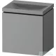 Duravit VITRIUM 45x35x48 cm-es 1 ajtós alsószekrény csaplyuk nélküli mosdó kombináció, balos, matt világosszürke VT6948NHDHD0000