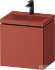 Duravit VITRIUM 45x35x48 cm-es 1 ajtós alsószekrény- 1 csaplyukas mosdó kombináció, csaptelep nélkül, balos, matt fahéj VT6948OHCHC0000