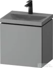 Duravit VITRIUM 45x35x48 cm-es 1 ajtós alsószekrény- 1 csaplyukas mosdó kombináció, csaptelep nélkül, balos, matt világosszürke VT6948OHDHD0000