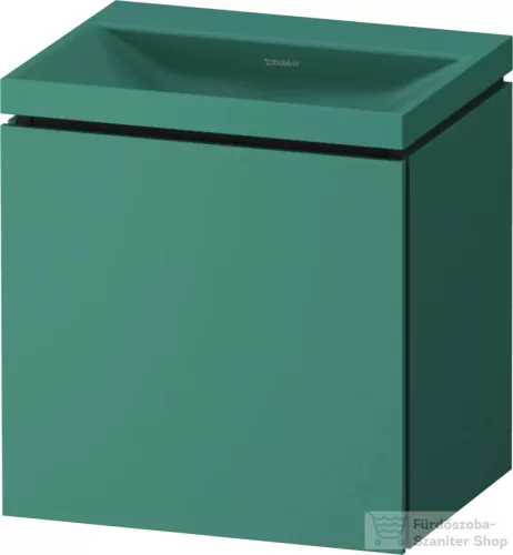 Duravit VITRIUM 45x35x48 cm-es 1 ajtós alsószekrény csaplyuk nélküli mosdó kombináció, jobbos, matt olajkék VT6949NHAHA0000