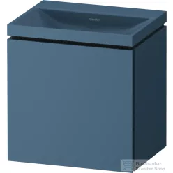   Duravit VITRIUM 45x35x48 cm-es 1 ajtós alsószekrény csaplyuk nélküli mosdó kombináció, jobbos, matt bizánci kék VT6949NHBHB0000