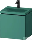 Duravit VITRIUM 45x35x48 cm-es 1 ajtós alsószekrény- 1 csaplyukas mosdó kombináció, csaptelep nélkül, jobbos, matt olajkék VT6949OHAHA0000