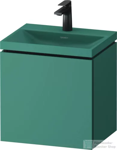 Duravit VITRIUM 45x35x48 cm-es 1 ajtós alsószekrény- 1 csaplyukas mosdó kombináció, csaptelep nélkül, jobbos, matt olajkék VT6949OHAHA0000