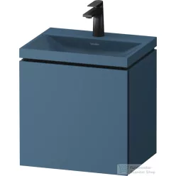   Duravit VITRIUM 45x35x48 cm-es 1 ajtós alsószekrény- 1 csaplyukas mosdó kombináció, csaptelep nélkül, jobbos, matt bizánci kék VT6949OHBHB0000