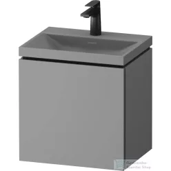   Duravit VITRIUM 45x35x48 cm-es 1 ajtós alsószekrény- 1 csaplyukas mosdó kombináció, csaptelep nélkül, jobbos, matt világosszürke VT6949OHDHD0000