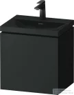Duravit VITRIUM 45x35x48 cm-es 1 ajtós alsószekrény- 1 csaplyukas mosdó kombináció, csaptelep nélkül, jobbos, matt sötétszürke VT6949OHEHE0000