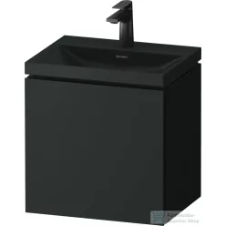   Duravit VITRIUM 45x35x48 cm-es 1 ajtós alsószekrény- 1 csaplyukas mosdó kombináció, csaptelep nélkül, jobbos, matt sötétszürke VT6949OHEHE0000