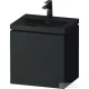 Duravit VITRIUM 45x35x48 cm-es 1 ajtós alsószekrény- 1 csaplyukas mosdó kombináció, csaptelep nélkül, jobbos, matt sötétszürke VT6949OHEHE0000