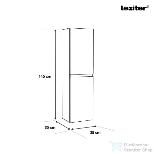 Leziter Vario Trim 35 függesztett oldal szekrény tölgy-fehér Vario-35-17