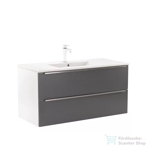 Leziter Vario Trim 100 alsó szekrény mosdóval fehér-antracit Vario083