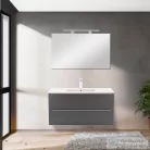 Leziter Vario Trim 100 alsó szekrény mosdóval fehér-antracit Vario083