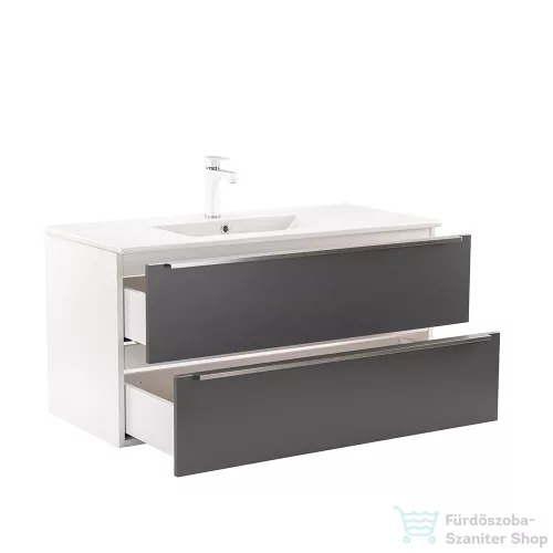 Leziter Vario Trim 100 alsó szekrény mosdóval fehér-antracit Vario083