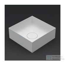   Riho THIN Solid Surface 38 x 38 x 14 cm-es szögletes mosdótál, matt fehér W023001105