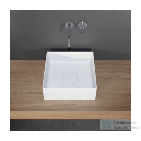Riho THIN Solid Surface 38 x 38 x 14 cm-es szögletes mosdótál, matt fehér W023001105