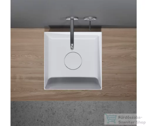 Riho THIN Solid Surface 38 x 38 x 14 cm-es szögletes mosdótál, matt fehér W023001105