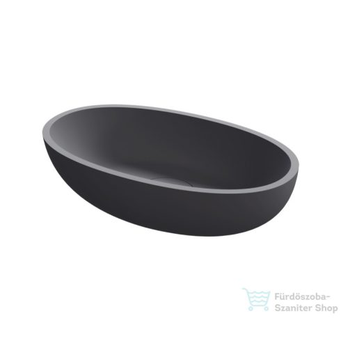 Riho ESCALA Solid Surface 55x22 cm-es ovális mosdótál, anthracite matt W030001080