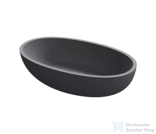 Riho ESCALA Solid Surface 55x22 cm-es ovális mosdótál, anthracite matt W030001080