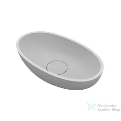   Riho ESCALA Solid Surface 55x22 cm-es ovális mosdótál, matt fehér W030001105