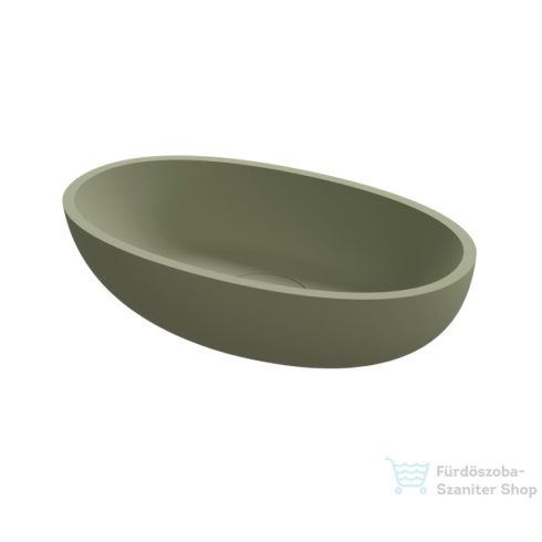 Riho ESCALA Solid Surface 55x22 cm-es ovális mosdótál, moss green W030001Z22