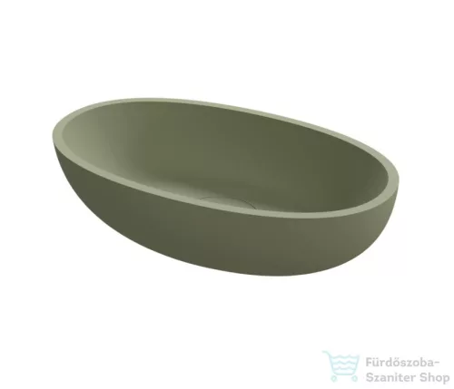 Riho ESCALA Solid Surface 55x22 cm-es ovális mosdótál, moss green W030001Z22