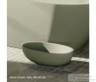 Riho ESCALA Solid Surface 55x22 cm-es ovális mosdótál, moss green W030001Z22