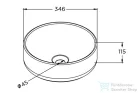 Riho LIVIT márványmintás 34,6x11,4 cm-es mosdótál, matt fekete W031005M01