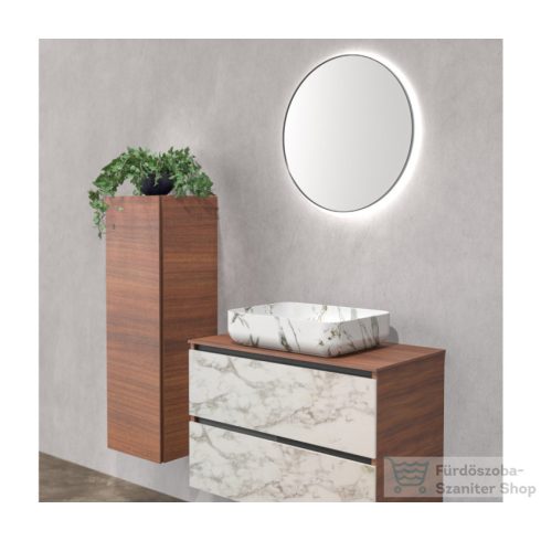 Riho LIVIT márványmintás 50x39x13-es szögletes mosdótál, matt fehér W031006M00