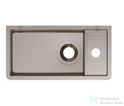 Riho Solid Frosted 41x21 cm-es jobbos kézmosó, frosted umber W046002F02