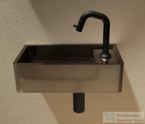 Riho Solid Frosted 41x21 cm-es jobbos kézmosó, frosted umber W046002F02