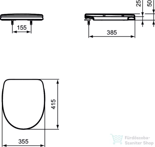 Ideal Standard Eurovit wc ülőke,fehér W300201
