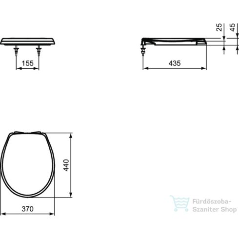 Ideal Standard Eurovit soft-close wc ülőke,fehér W303001