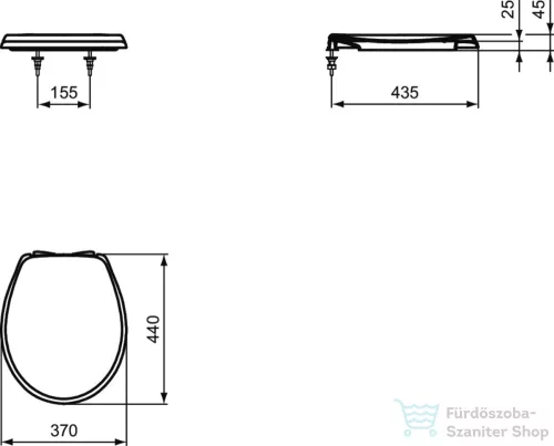 Ideal Standard Eurovit soft-close wc ülőke,fehér W303001