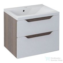   Sapho WAVE II mosdótartó szekrény, 2 fiókkal, 60x65x48cm, fehér/maliwenge (WA060-3021)